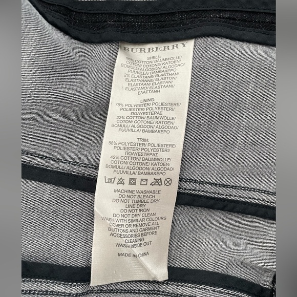 Burberry Brit Grey Denim Biker Jacket - Picture 8 of 8